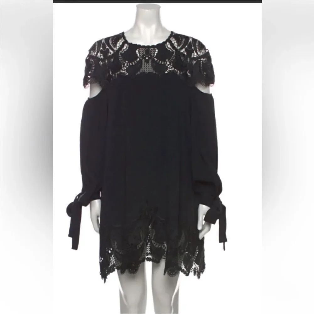 Jonathan Simkhai Elegant Black Lace detailed Dress, US2